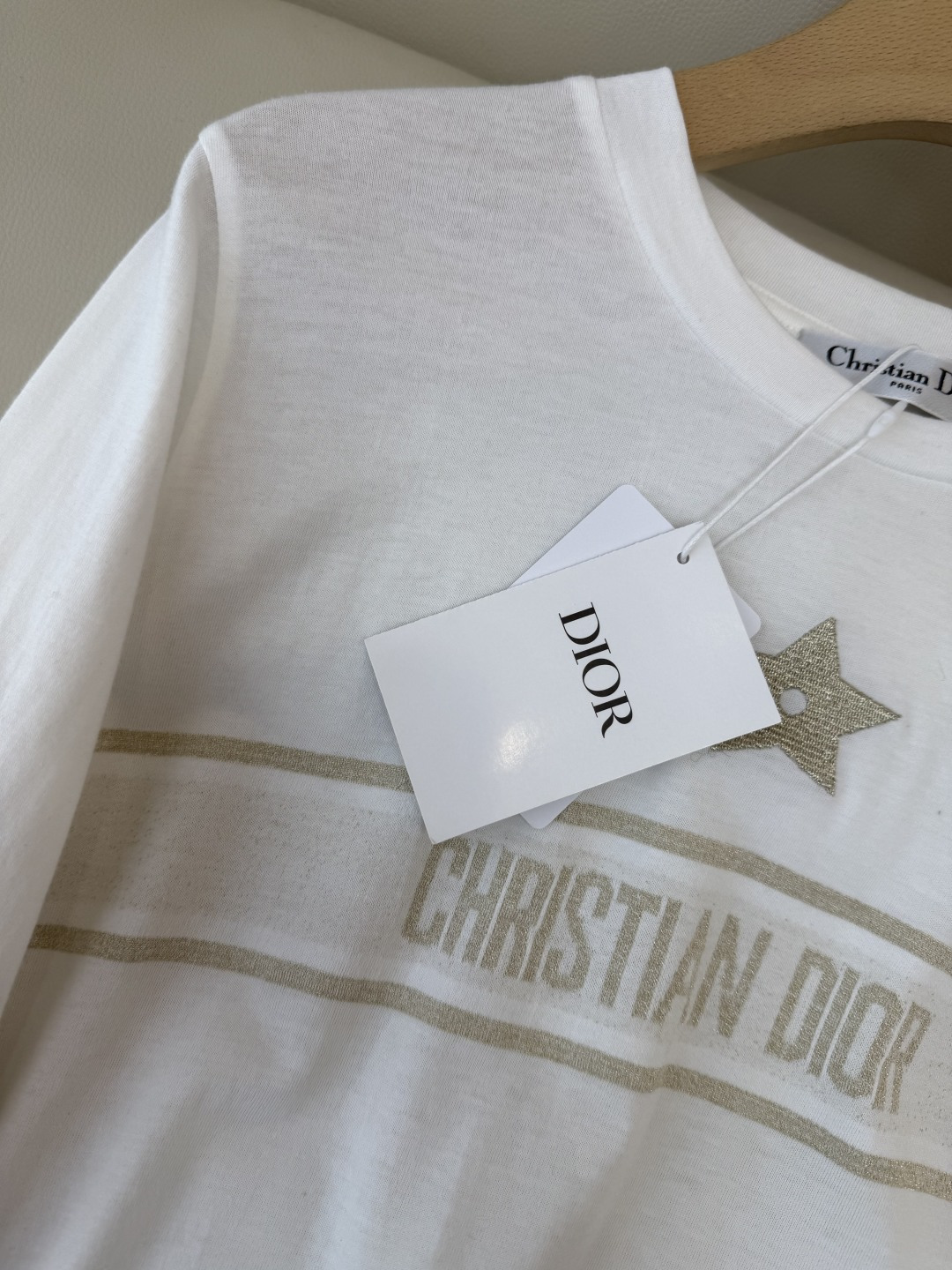 QG0123#新款长袖T恤‼️Dior 经典款 字母印花/五角星印花 长袖T恤 两色 SML