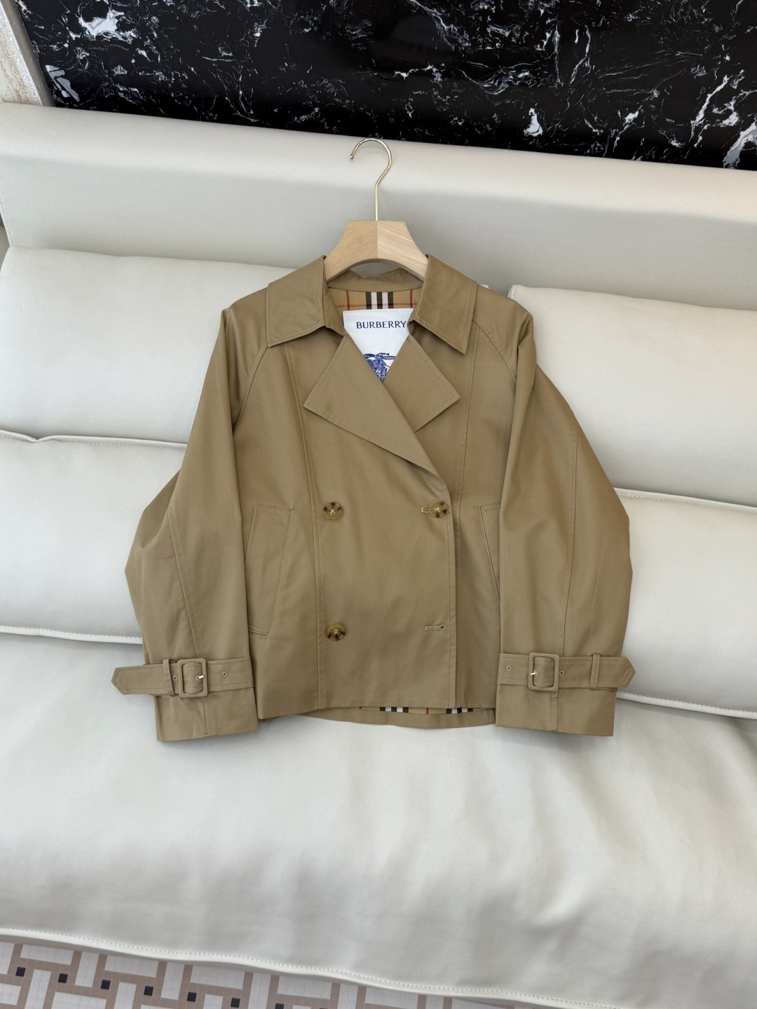 NO:628519,TF099#New Windbreaker P Bur Double Breasted Short Jacket Windbreaker Blue Khaki SMLXL,,burberry,tom ford,jackets & coats,alexander wang19860909TF099#新款风衣P Bur 双排扣 短款外套 风衣 蓝色 卡其色 SMLXL,,burberry,tom ford,jackets & coats,alexander wang,Women's clothing