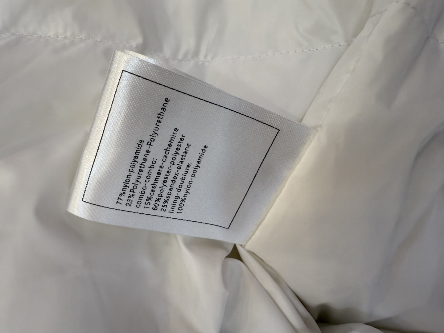 QGL036#新款羽绒服💕Chanel Coco 钉珠 羊绒拼接 羽绒服 黑色 白色 36/38/40