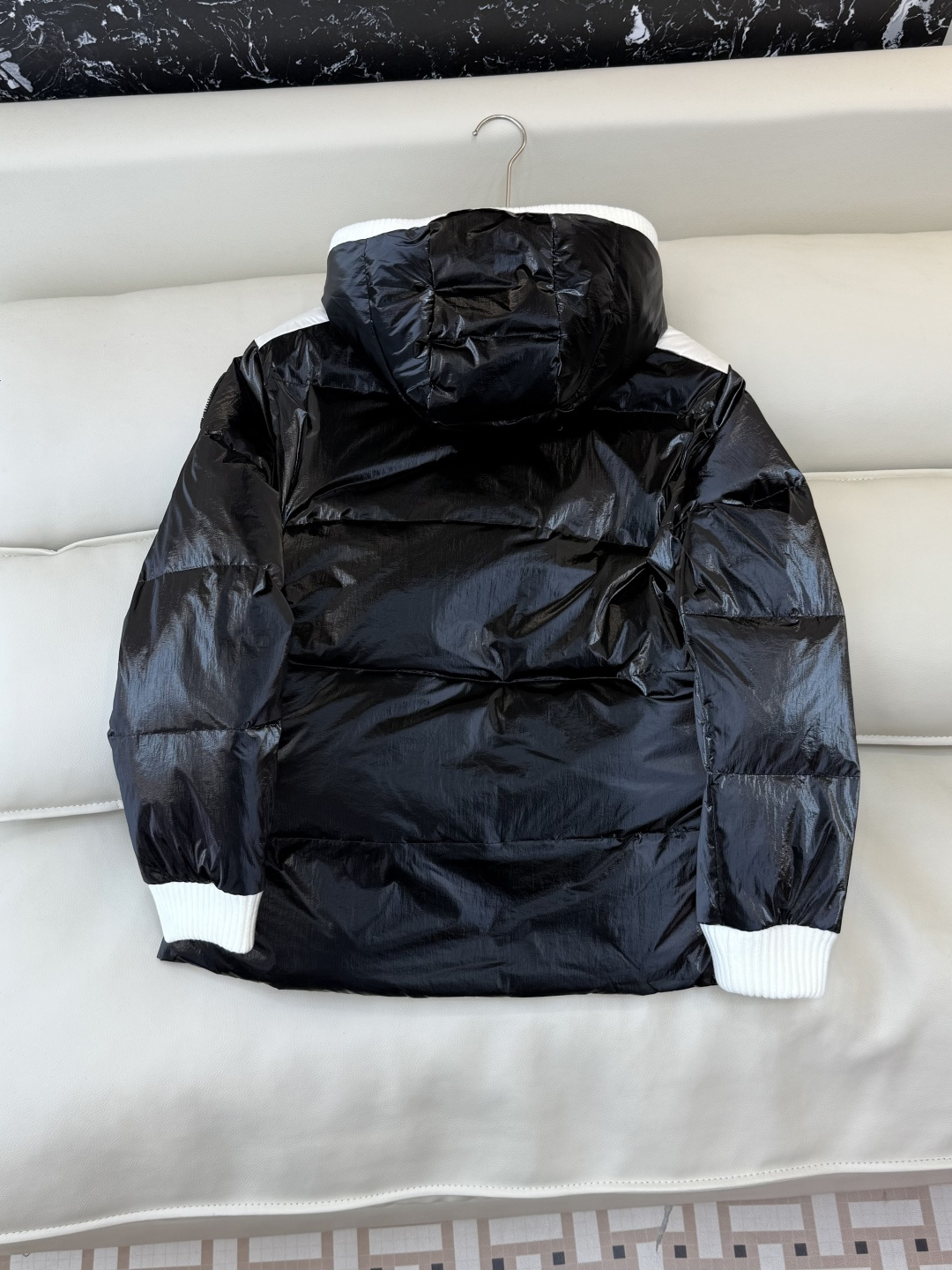 QGL036#新款羽绒服💕Chanel Coco 钉珠 羊绒拼接 羽绒服 黑色 白色 36/38/40