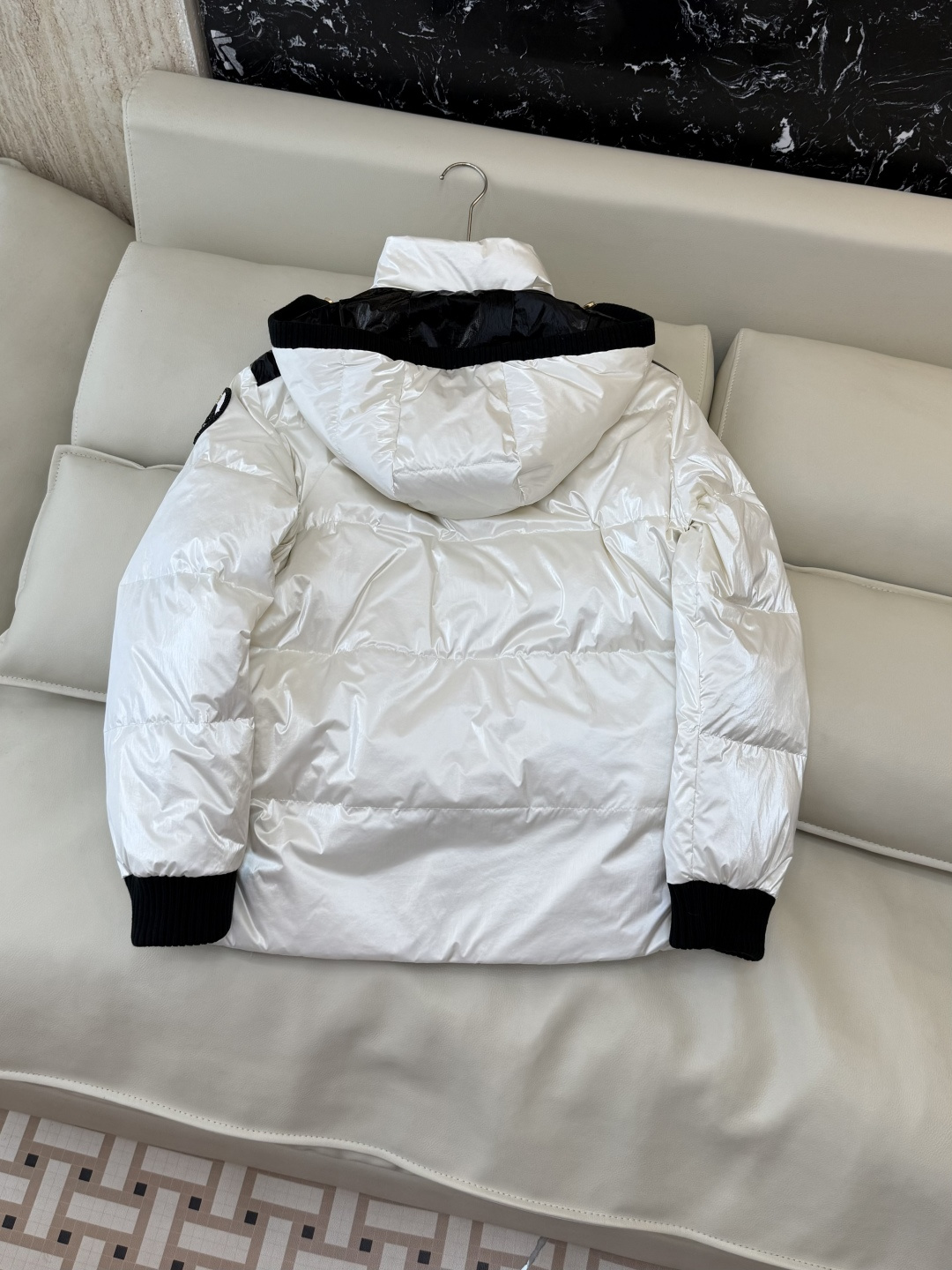 QGL036#新款羽绒服💕Chanel Coco 钉珠 羊绒拼接 羽绒服 黑色 白色 36/38/40