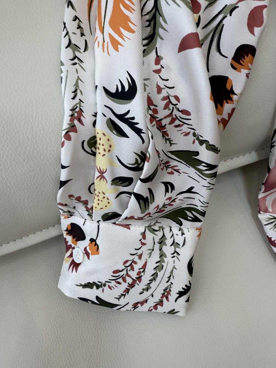 BS1043#新款衬衫💕LP 顶级版 100% 真丝印花 斜纹真丝 长袖衬衫36-42