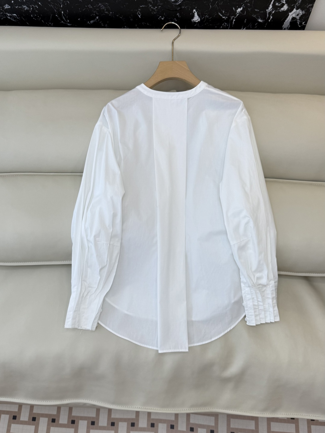 BS1028#新款衬衫💕蕾丝花边长袖棉衬衫 白色 SMLXL