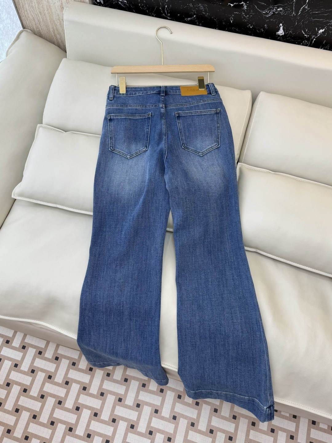 CK033#牛仔裤新款💕Chloe 微喇 弹力棉 牛仔裤 S-XL