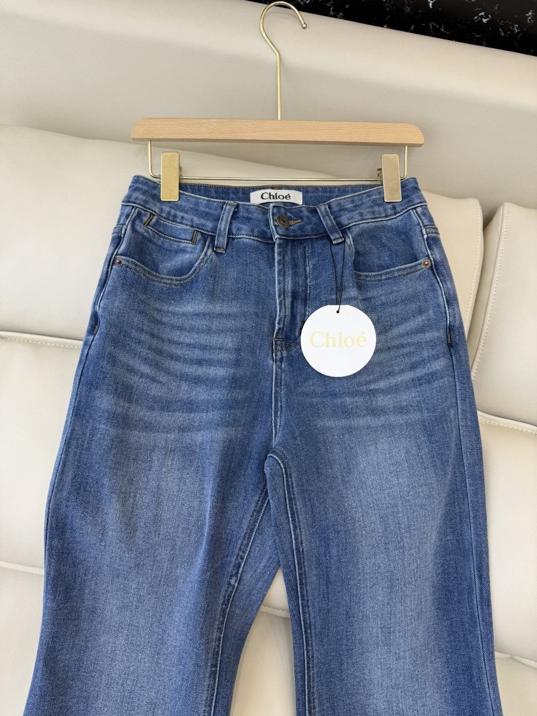 CK033#牛仔裤新款💕Chloe 微喇 弹力棉 牛仔裤 S-XL