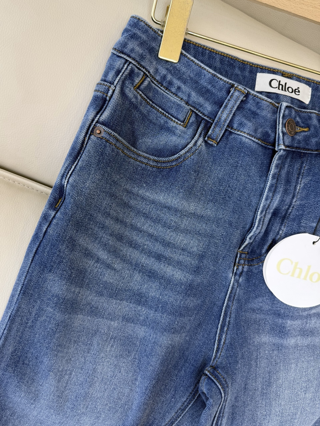 CK033#牛仔裤新款💕Chloe 微喇 弹力棉 牛仔裤 S-XL