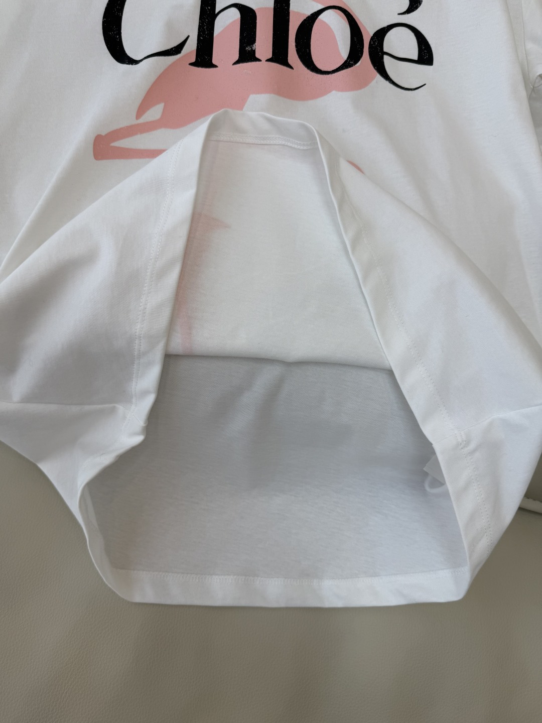 CK036#新款T恤💕Chloe 最新爆款 火烈鸟🦩印花字母logo 短袖T恤 两色 SML