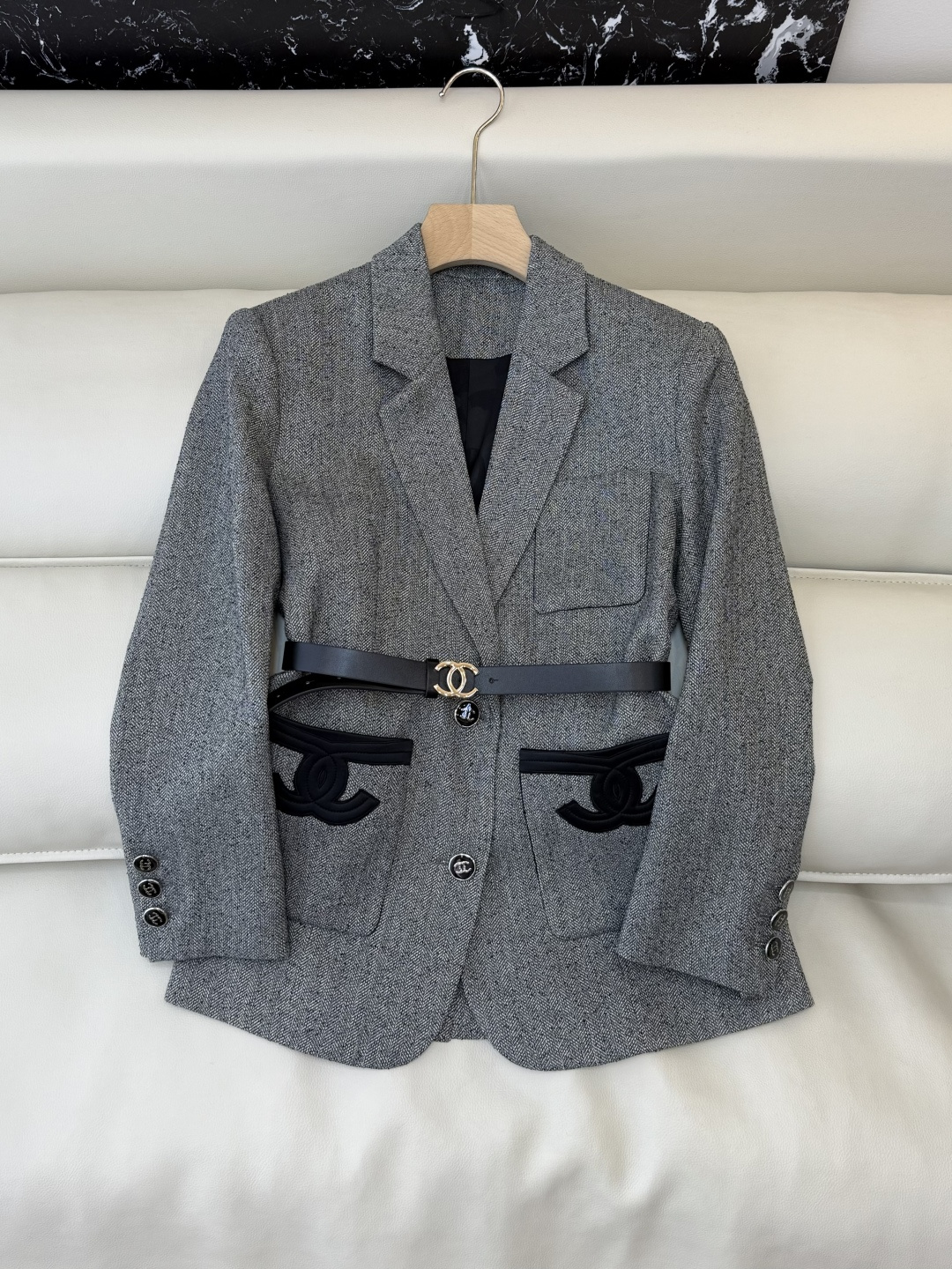 NO:656998,XZ0127# New suit jacket P chanel with belt long suit jacket gray SMLXL,,chanel,jackets & coats,business suit,alexander wang19860909XZ0127#新款西装外套P chanel 配腰带 西装长外套 灰色 SMLXL,,chanel,jackets & coats,business suit,alexander wang,Women's clothing