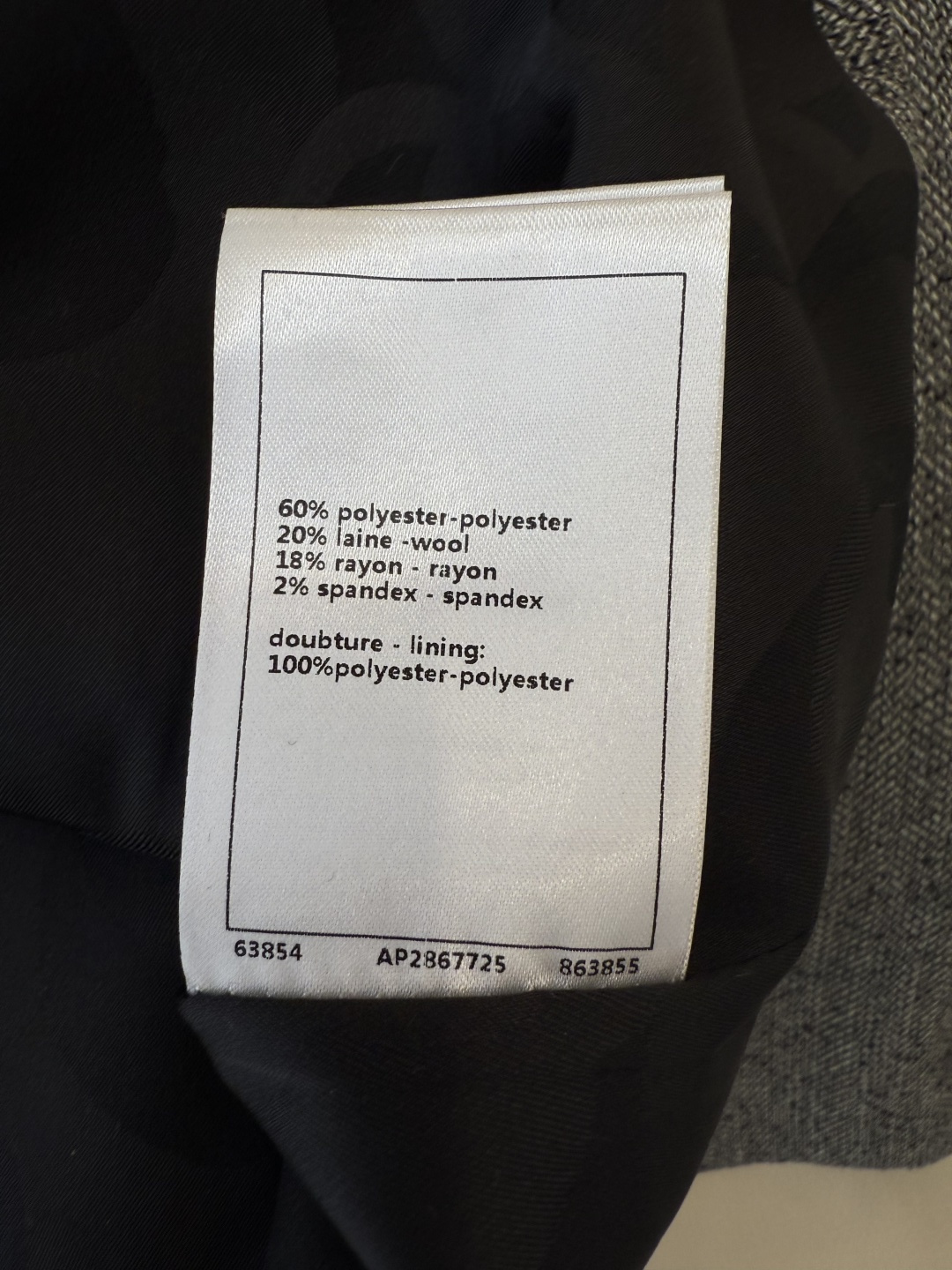 XZ0127#新款西装外套🌾chanel 配腰带 西装长外套 灰色 SMLXL