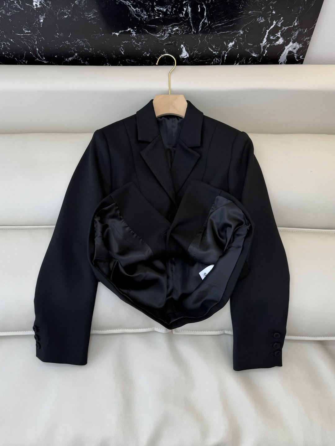 XZ0131#新款外套🌾Dior 10% 羊毛 一排扣 修身显瘦 长袖西装外套 黑色 米白色 36-42