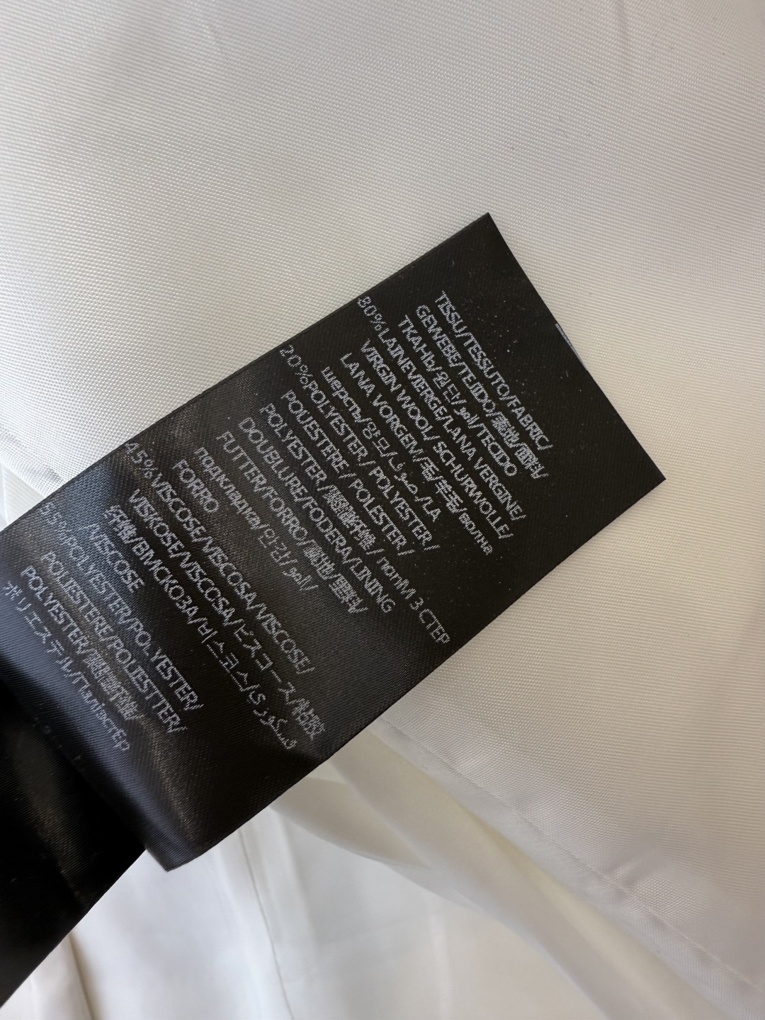 XZ0137#新款外套🌾YSL 天使之翼造型领 80%羊毛 双排扣 长款 西装外套 黑色 白色 SMLX