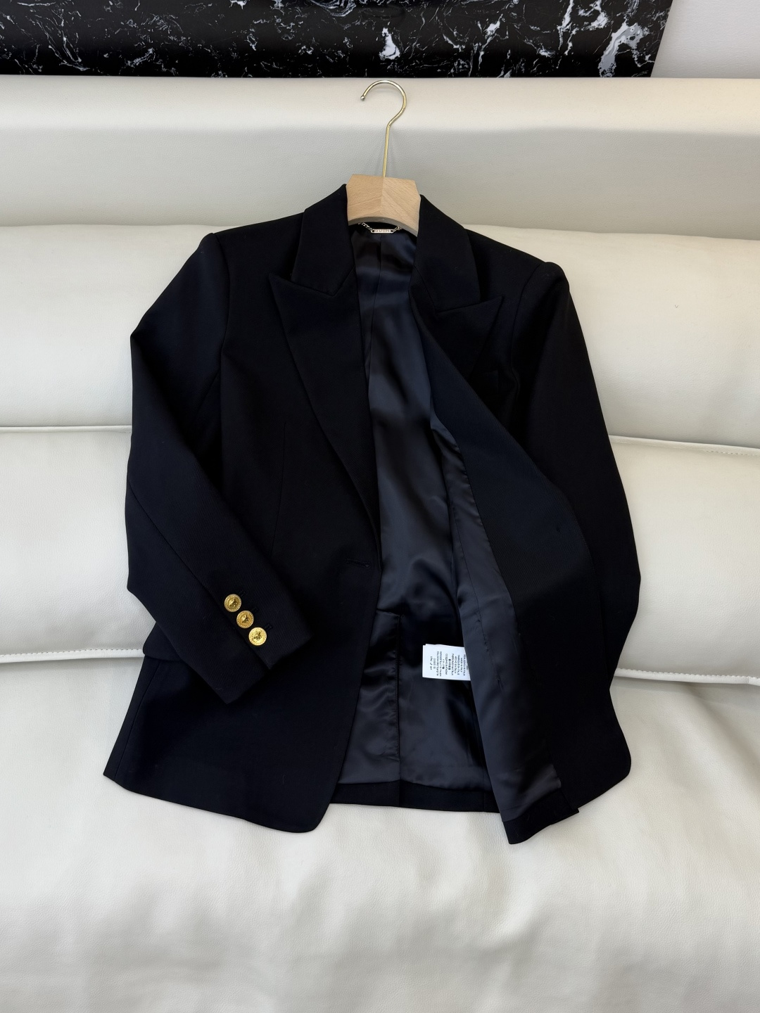 XZ0135#新款套装🌾VERSACE 范思哲 30%羊毛西装外套➕长裤套装 黑色 S-XL