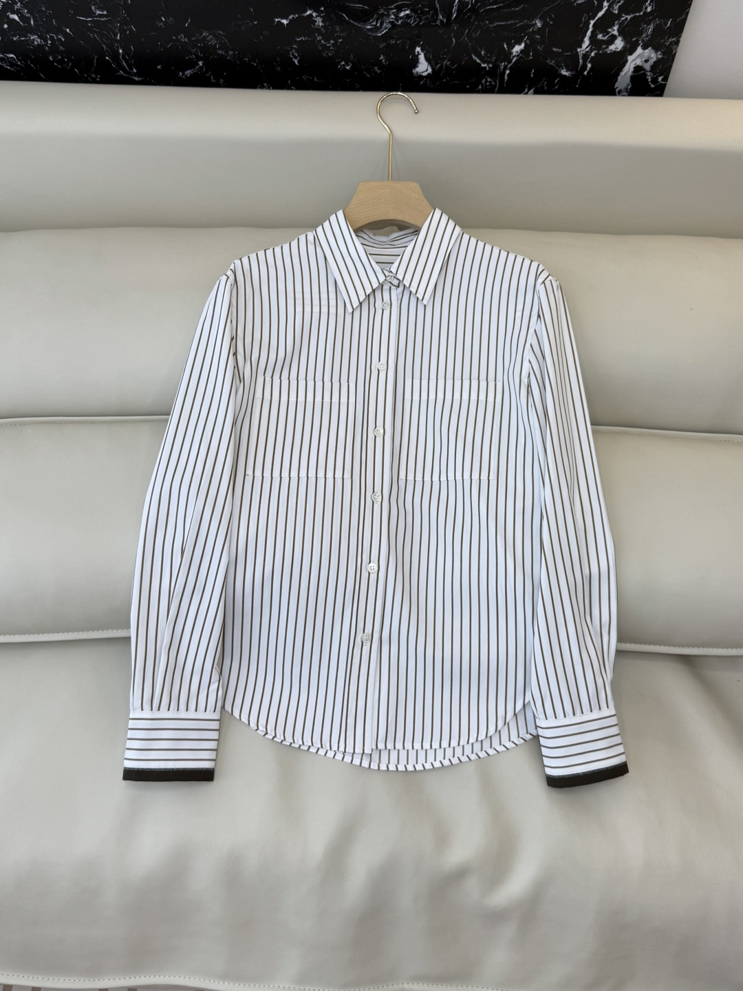 NO:657039,QD7956# new shirt P BC chain decoration striped long-sleeved shirt two colors 36-42,,shirts,alexander wang19860909QD7956#新款衬衫P BC 链条装饰 条纹长袖衬衫 两色 36-42,,shirts,alexander wang,Women's clothing