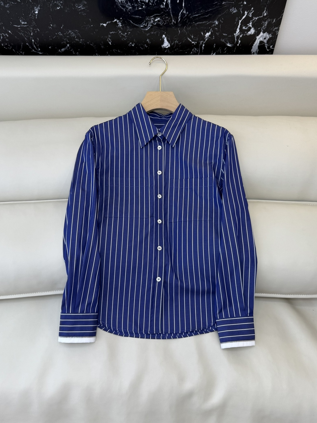 NO:657002,QD7956# new shirt BC chain decoration striped long-sleeved shirt two colors 36-42,,shirts,alexander wang19860909QD7956#新款衬衫 BC 链条装饰 条纹长袖衬衫 两色 36-42,,shirts,alexander wang,Women's clothing