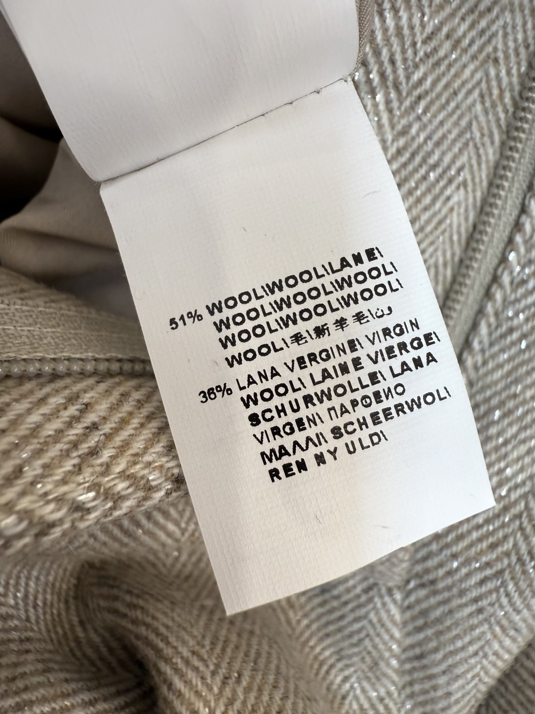 QD7957#新款裤子🌾BC 顶级版 51%羊毛 人字纹直筒裤 棕色 杏色 36-42