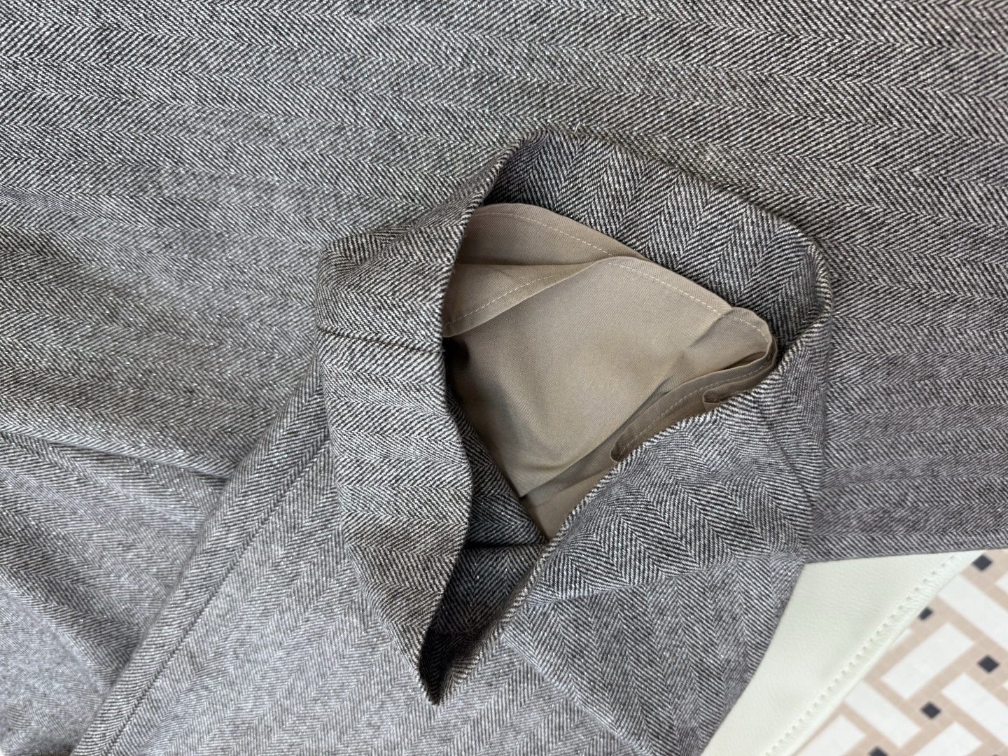 QD7957#新款裤子🌾BC 顶级版 51%羊毛 人字纹直筒裤 棕色 杏色 36-42