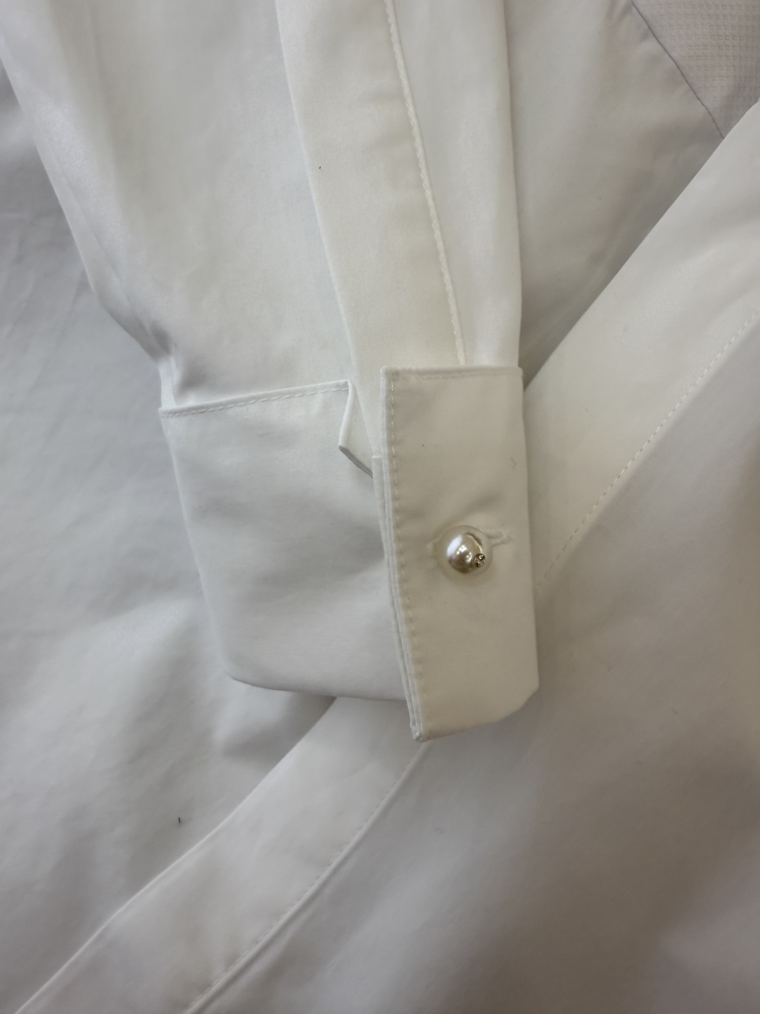 CY068#新款衬衫。chanel 绣字母 长款纯棉衬衫 白色 SML