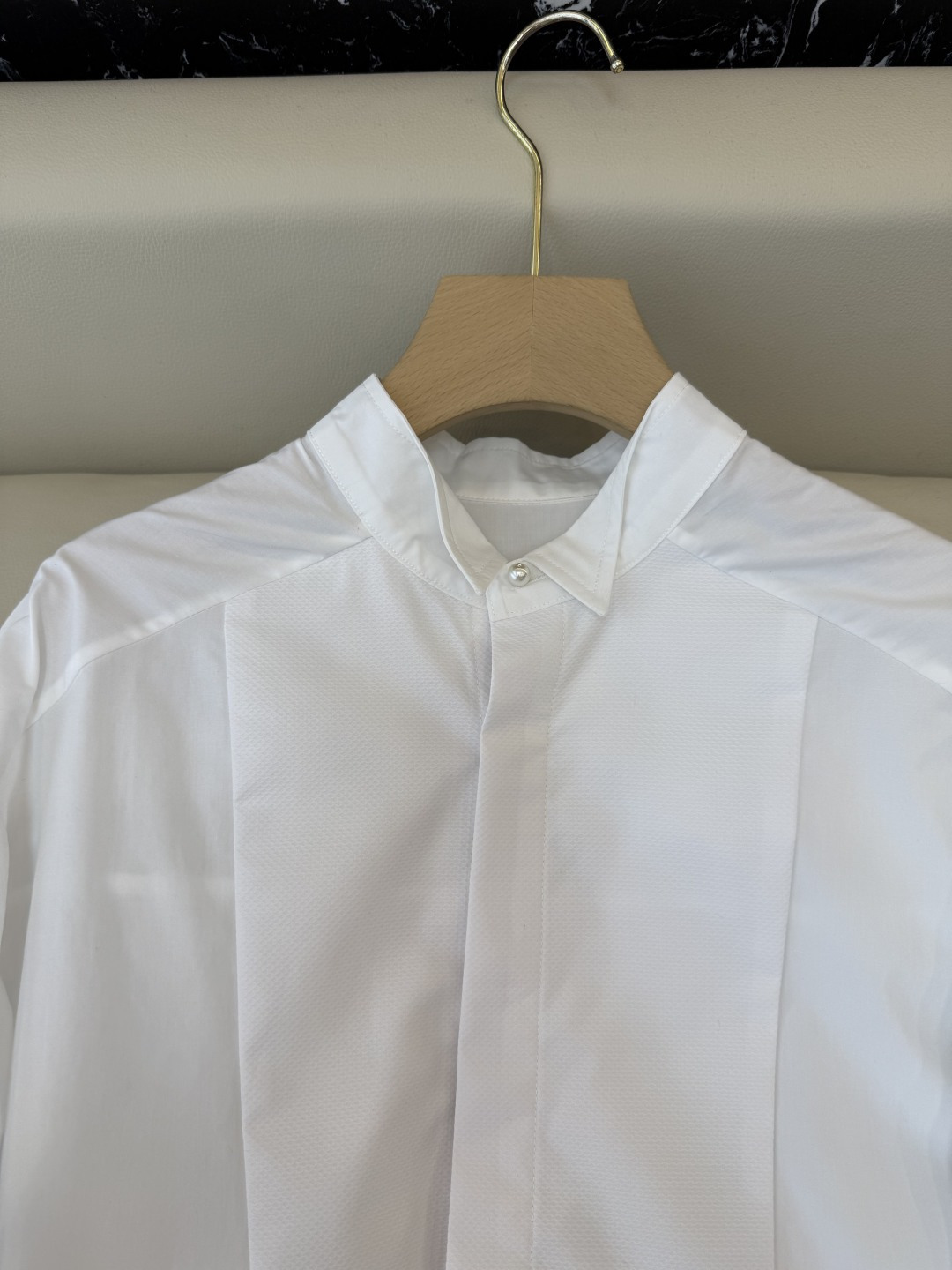 CY068#新款衬衫。chanel 绣字母 长款纯棉衬衫 白色 SML