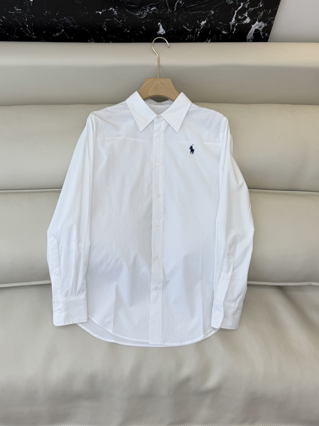 CY065#新款衬衫。polo 长袖纯棉 基础款 衬衫 白色 蓝色 条纹色 SML