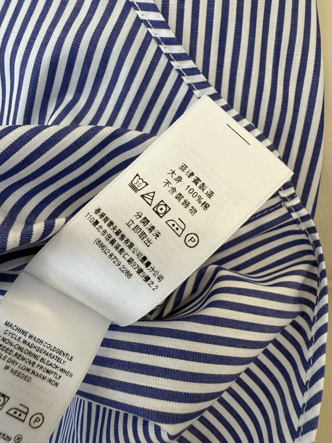 CY065#新款衬衫。polo 长袖纯棉 基础款 衬衫 白色 蓝色 条纹色 SML