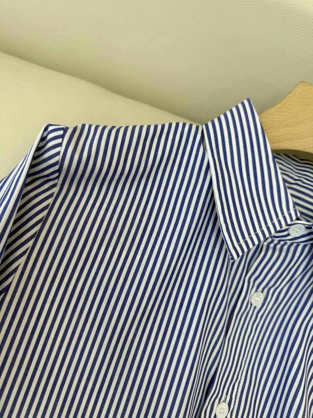 CY065#新款衬衫。polo 长袖纯棉 基础款 衬衫 白色 蓝色 条纹色 SML