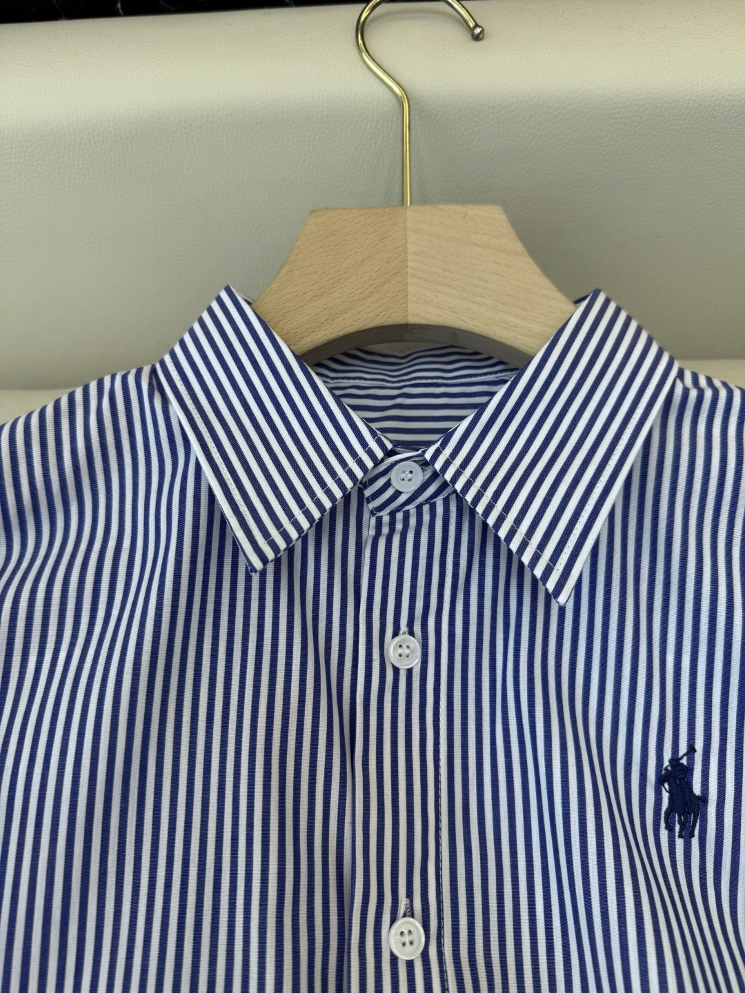 CY065#新款衬衫。polo 长袖纯棉 基础款 衬衫 白色 蓝色 条纹色 SML