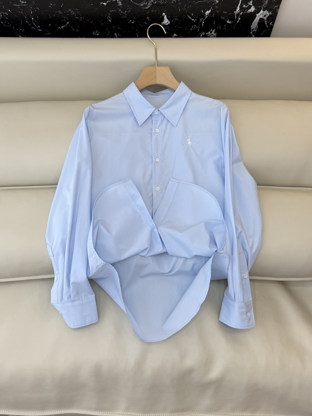 CY065#新款衬衫。polo 长袖纯棉 基础款 衬衫 白色 蓝色 条纹色 SML