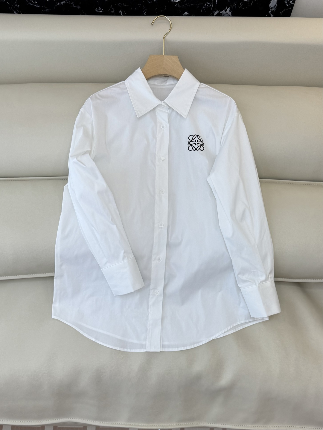 CY050#新款衬衫。Loewe 长袖纯棉 基础款 衬衫 粉色 白色 蓝色 SML