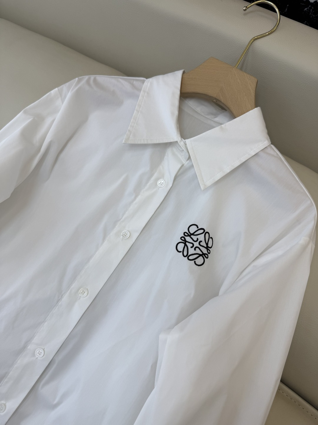 CY050#新款衬衫。Loewe 长袖纯棉 基础款 衬衫 粉色 白色 蓝色 SML