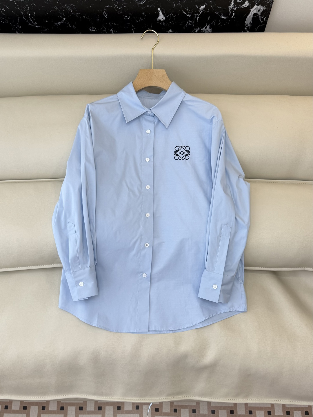 CY050#新款衬衫。Loewe 长袖纯棉 基础款 衬衫 粉色 白色 蓝色 SML