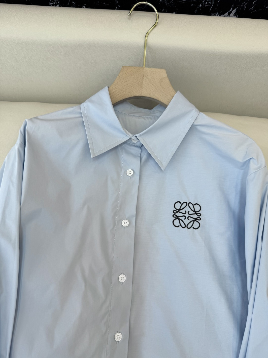 CY050#新款衬衫。Loewe 长袖纯棉 基础款 衬衫 粉色 白色 蓝色 SML