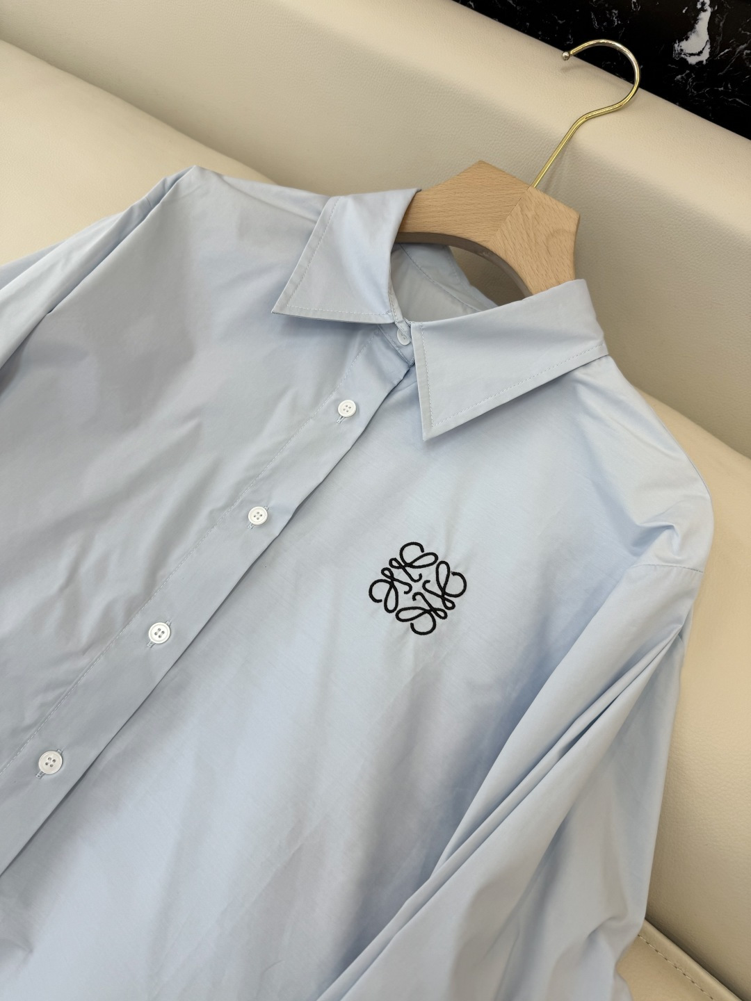 CY050#新款衬衫。Loewe 长袖纯棉 基础款 衬衫 粉色 白色 蓝色 SML