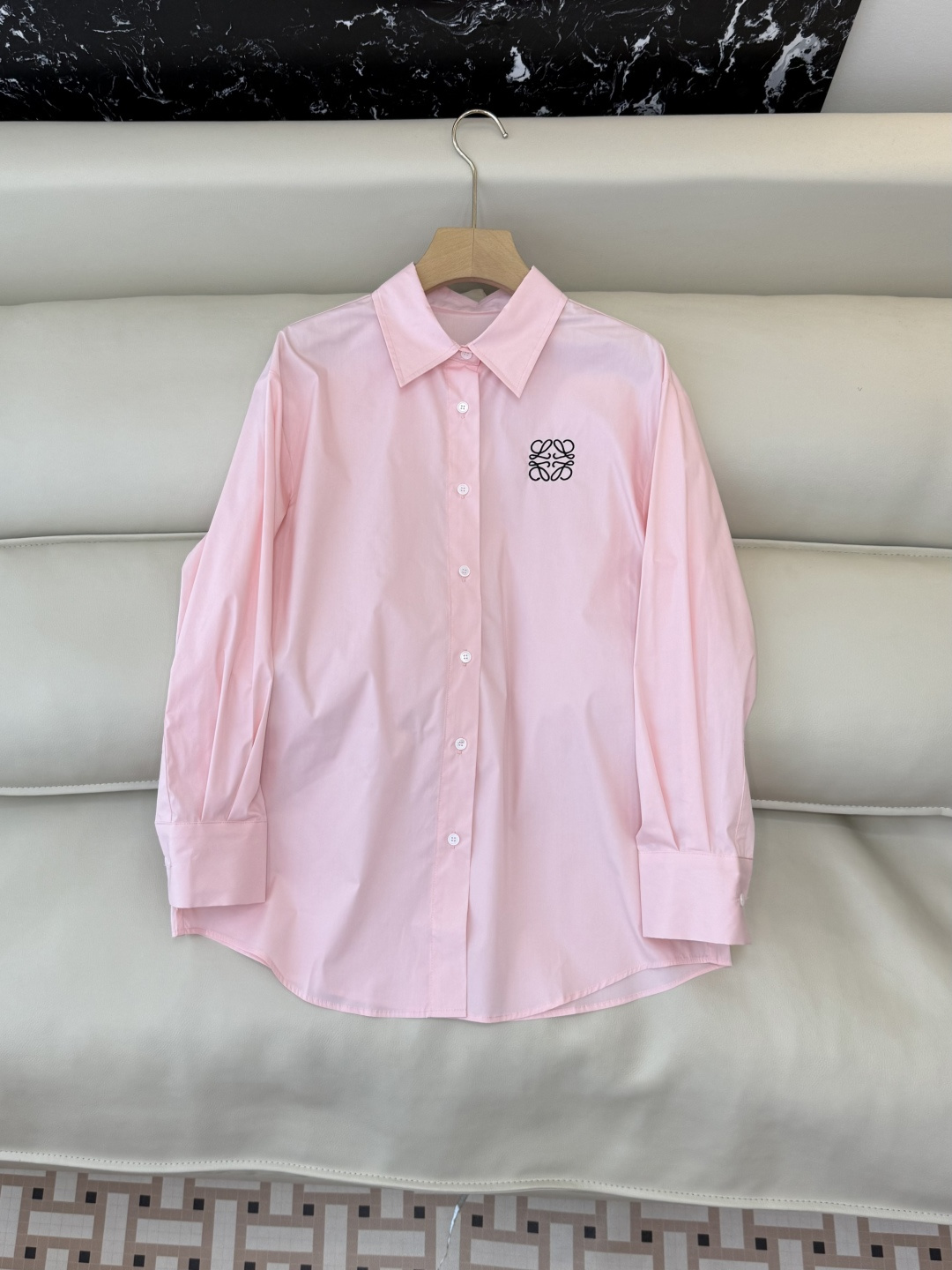 CY050#新款衬衫。Loewe 长袖纯棉 基础款 衬衫 粉色 白色 蓝色 SML
