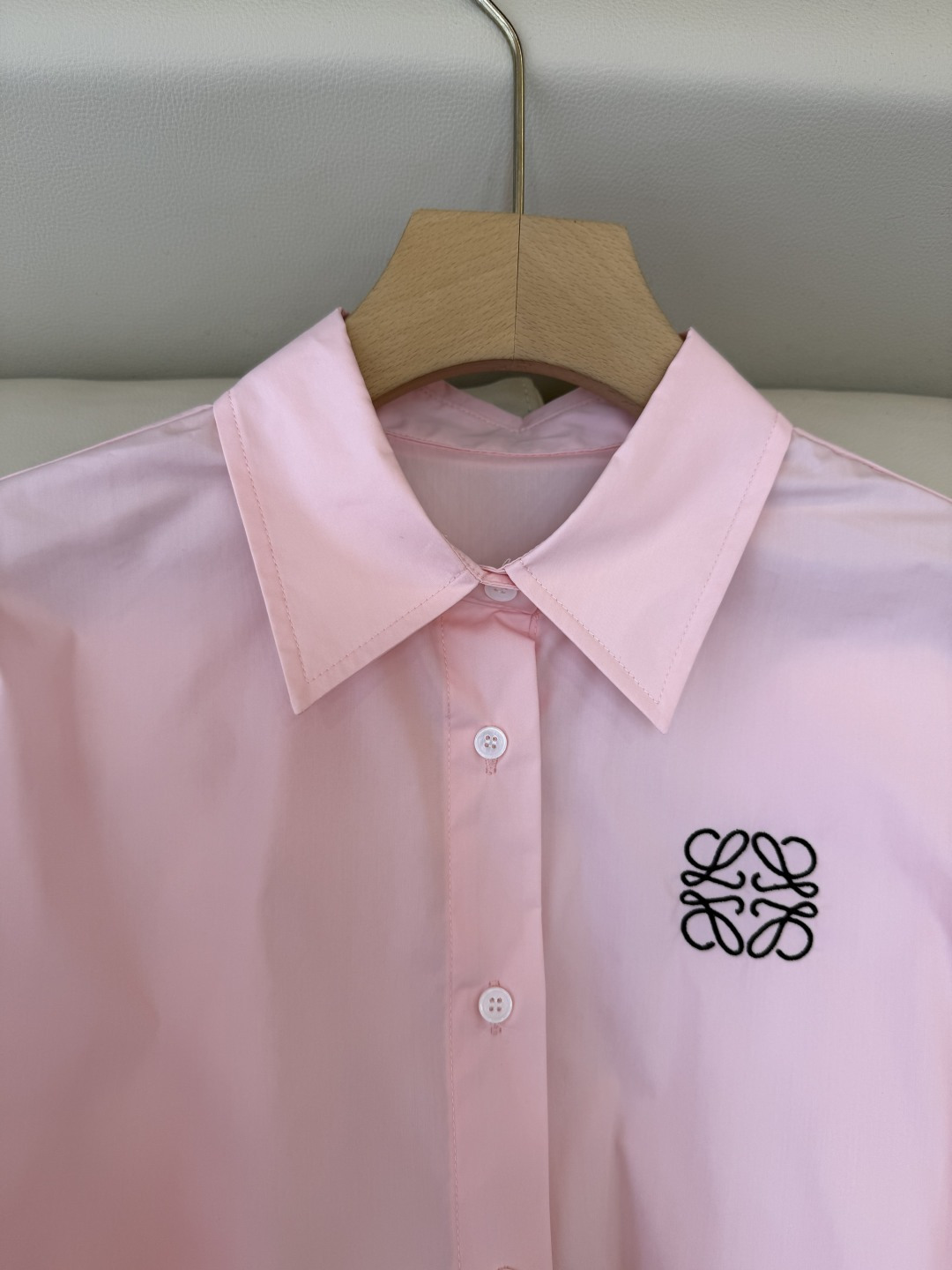 CY050#新款衬衫。Loewe 长袖纯棉 基础款 衬衫 粉色 白色 蓝色 SML