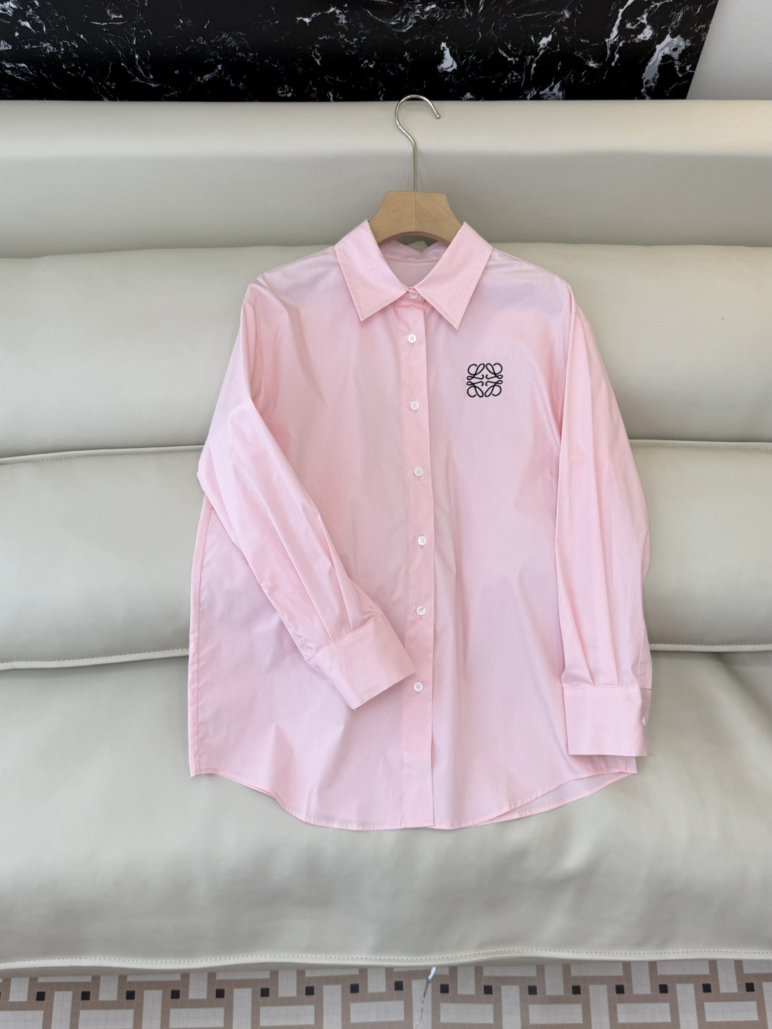 CY050#新款衬衫。Loewe 长袖纯棉 基础款 衬衫 粉色 白色 蓝色 SML