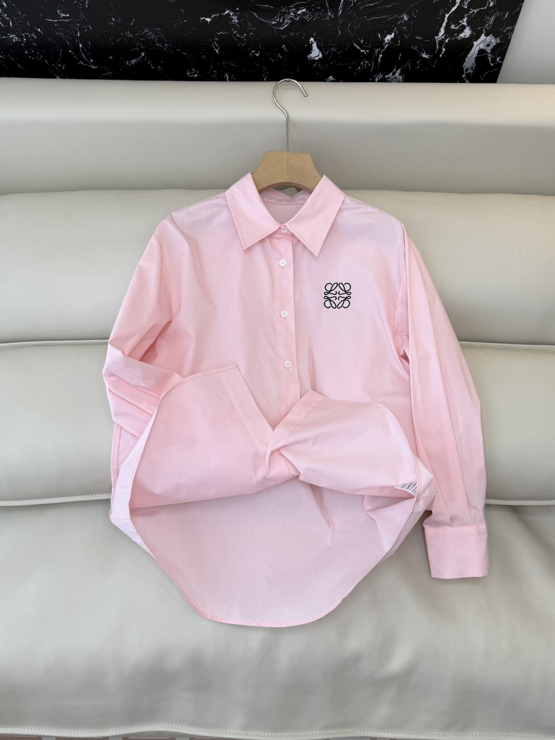 CY050#新款衬衫。Loewe 长袖纯棉 基础款 衬衫 粉色 白色 蓝色 SML