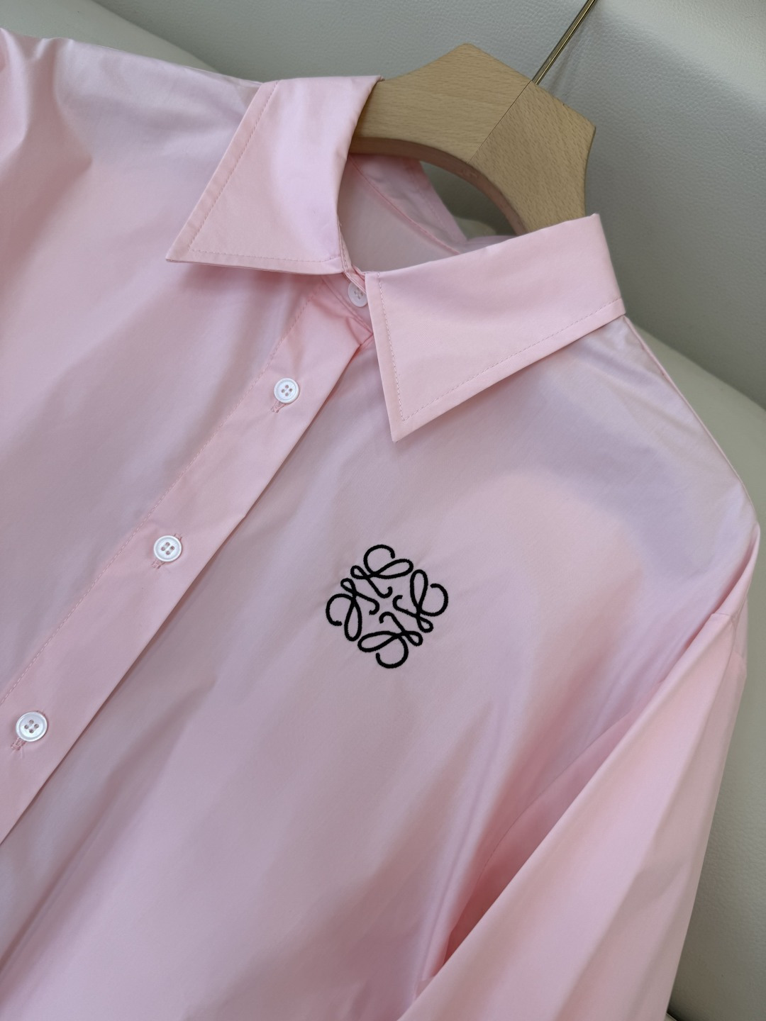 CY050#新款衬衫。Loewe 长袖纯棉 基础款 衬衫 粉色 白色 蓝色 SML