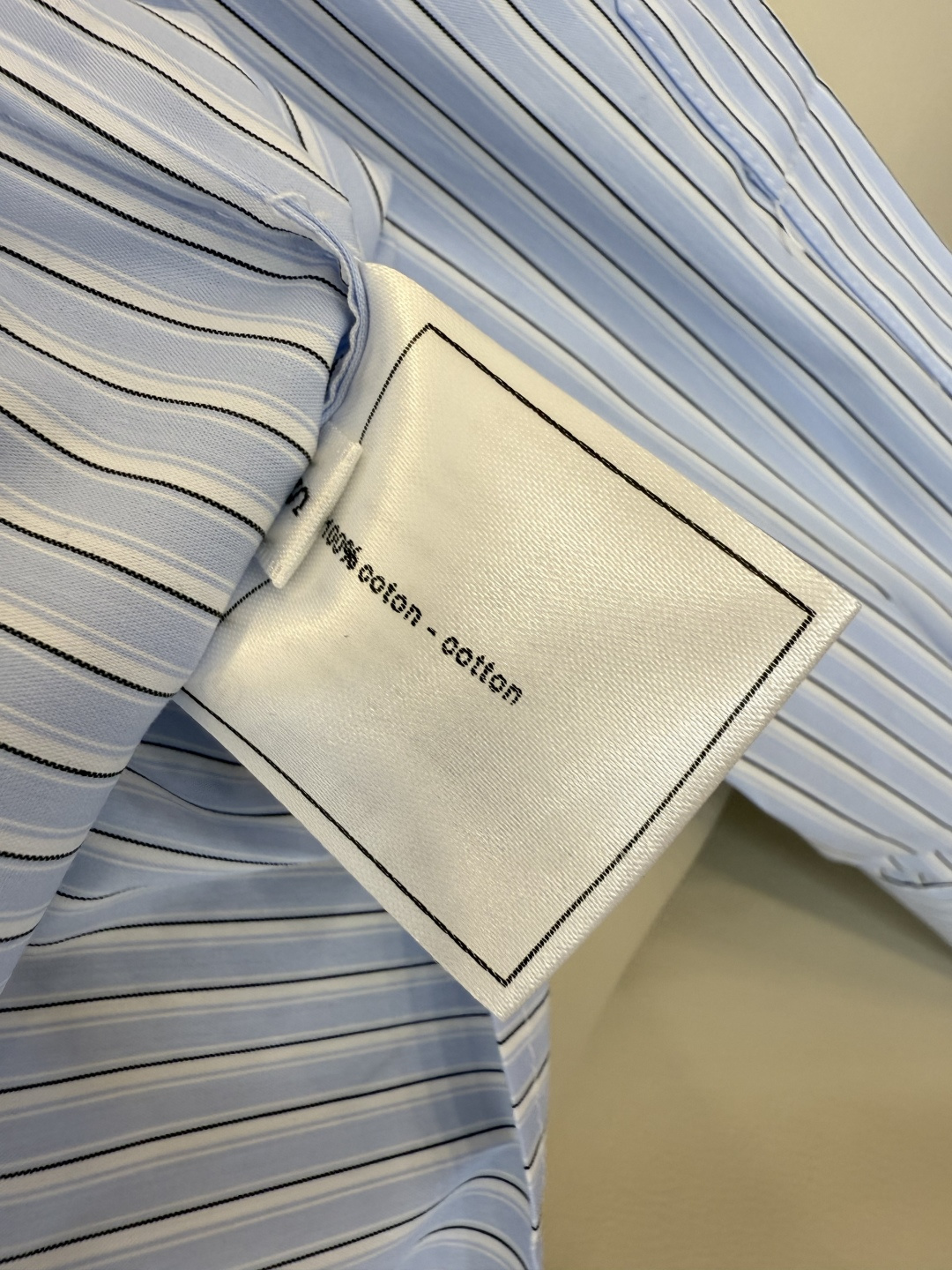 CY069#新款衬衫。chanel 绣字母 短款 纯棉衬衫 蓝条纹 SML