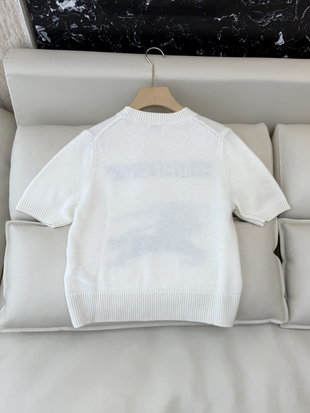 QG0133#新款毛衣‼️Bur 字母战马logo 短袖 毛衣 蓝色 白色 SML