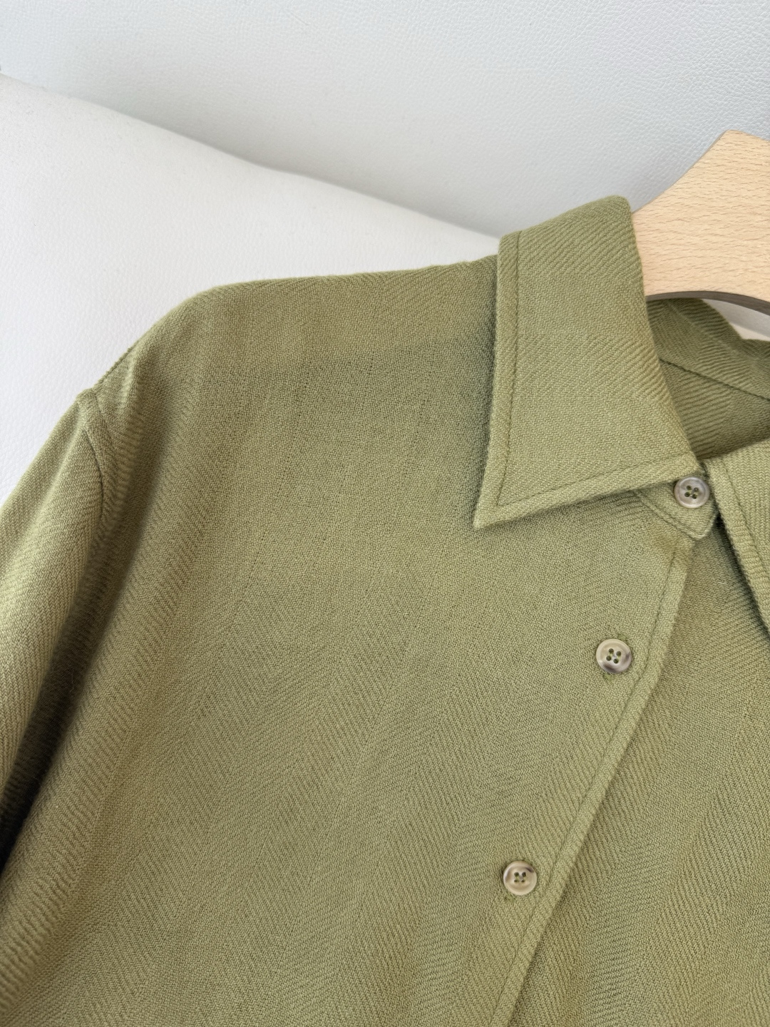 QD7918#新款衬衫💕Max mara 89%羊毛 长袖衬衫 绿色 白色 SMLXL