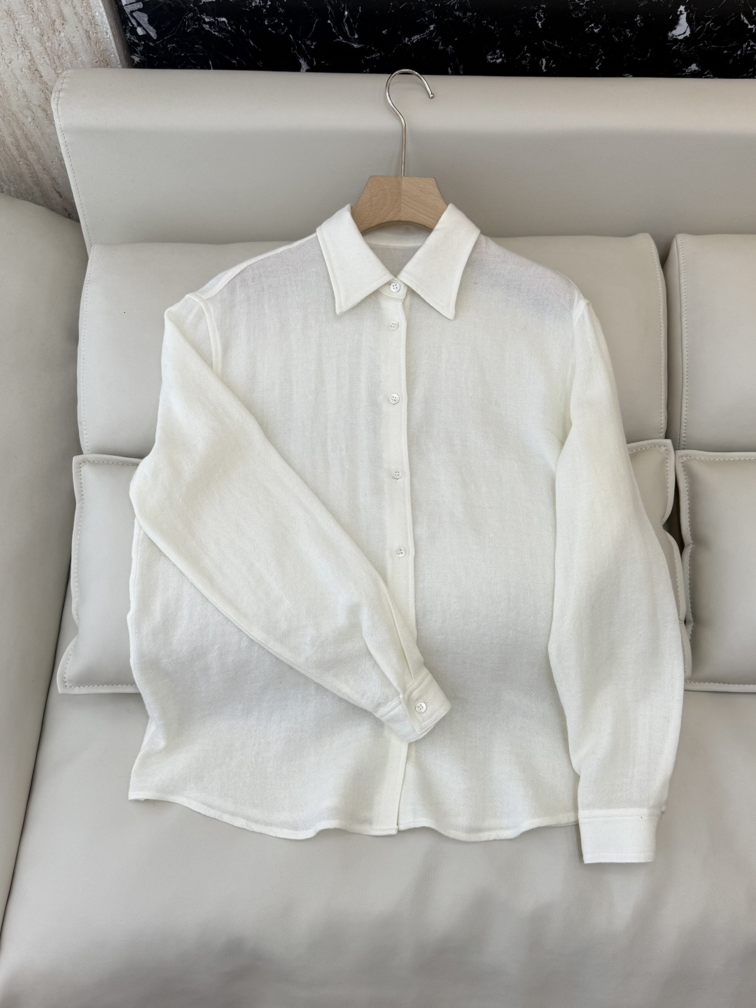 QD7918#新款衬衫💕Max mara 89%羊毛 长袖衬衫 绿色 白色 SMLXL