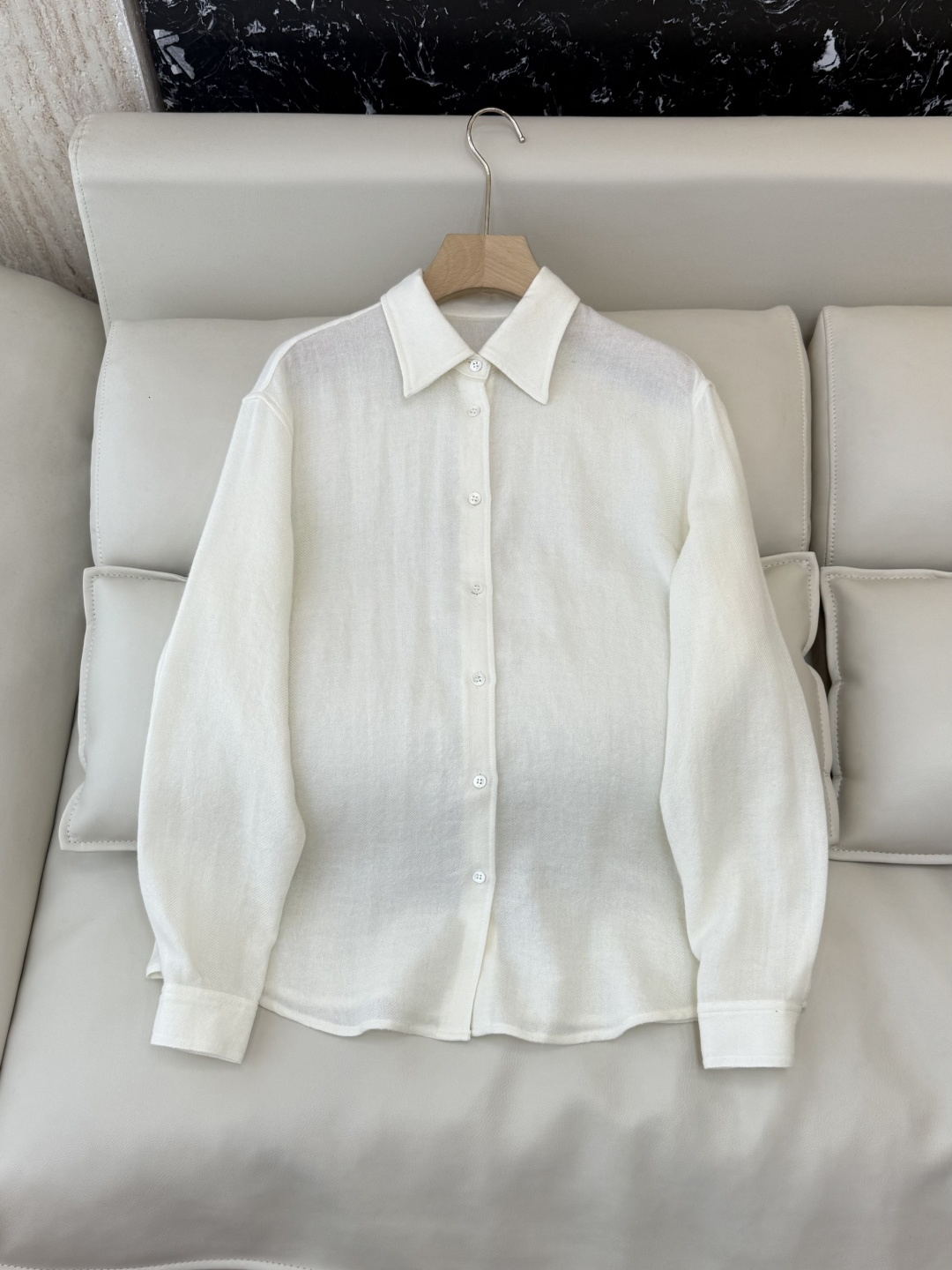 QD7918#新款衬衫💕Max mara 89%羊毛 长袖衬衫 绿色 白色 SMLXL