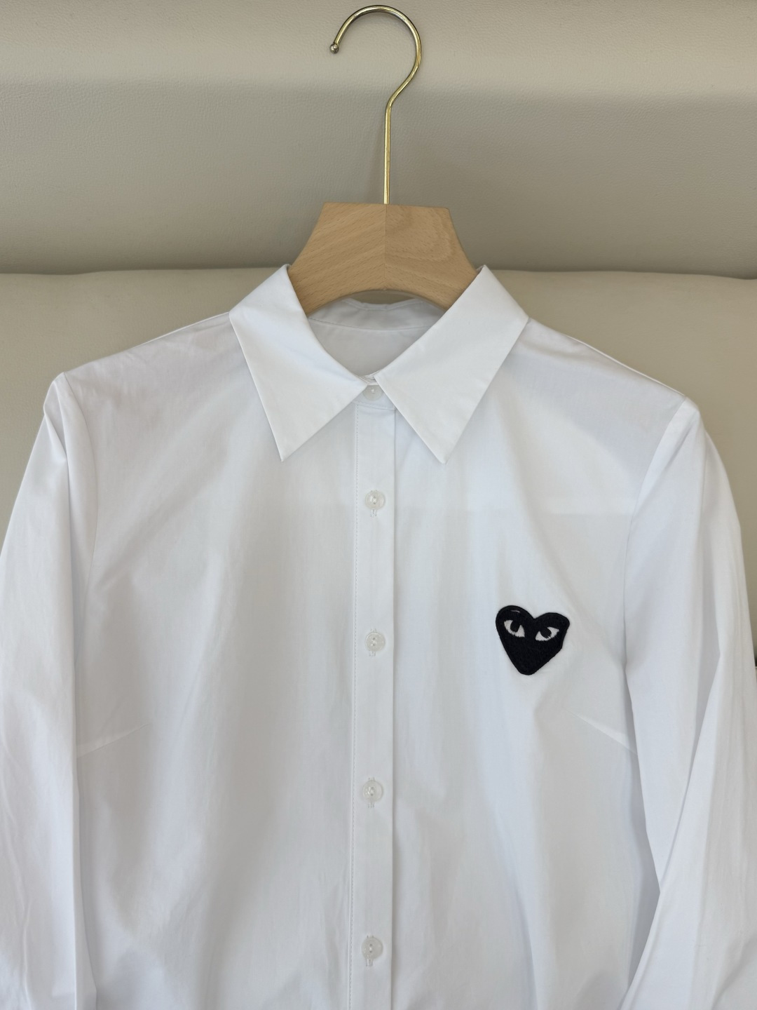 CY082#新款衬衫💕川久保玲 爱心绣花 长款纯棉衬衫 多色 SML