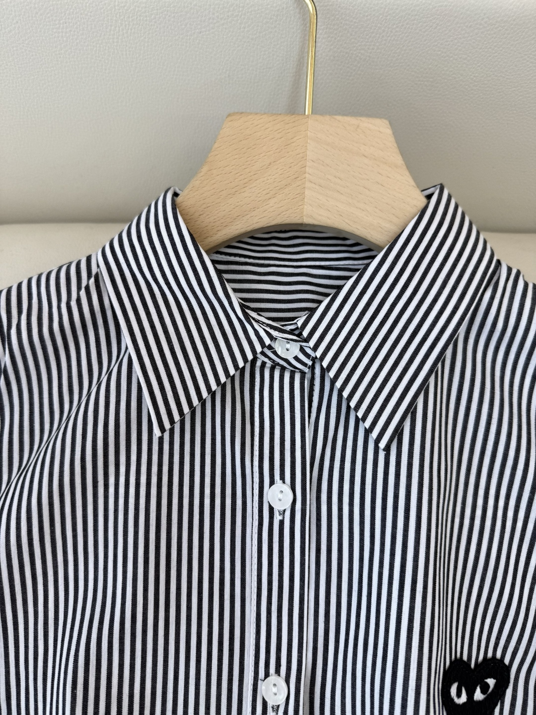 CY082#新款衬衫💕川久保玲 爱心绣花 长款纯棉衬衫 多色 SML