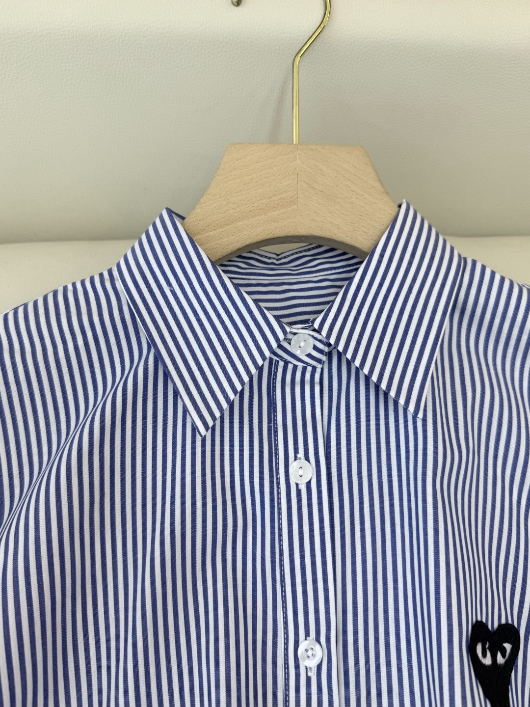 CY082#新款衬衫💕川久保玲 爱心绣花 长款纯棉衬衫 多色 SML