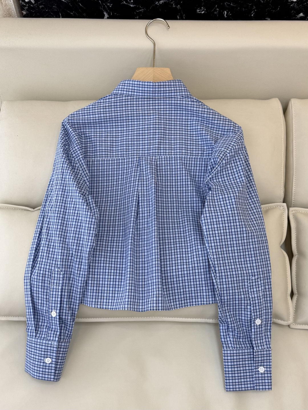 CY081#新款衬衫💕绣花 长款纯棉衬衫 白色 蓝色 SML