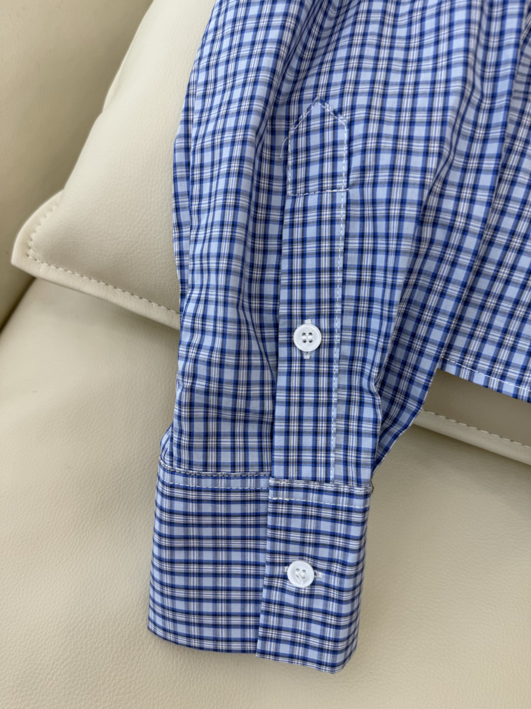 CY081#新款衬衫💕绣花 长款纯棉衬衫 白色 蓝色 SML