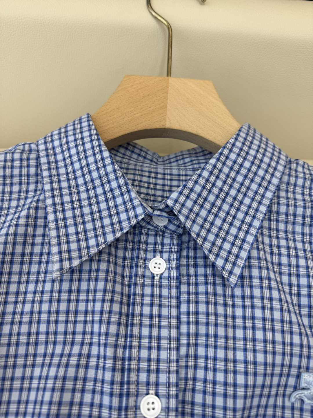 CY081#新款衬衫💕绣花 长款纯棉衬衫 白色 蓝色 SML