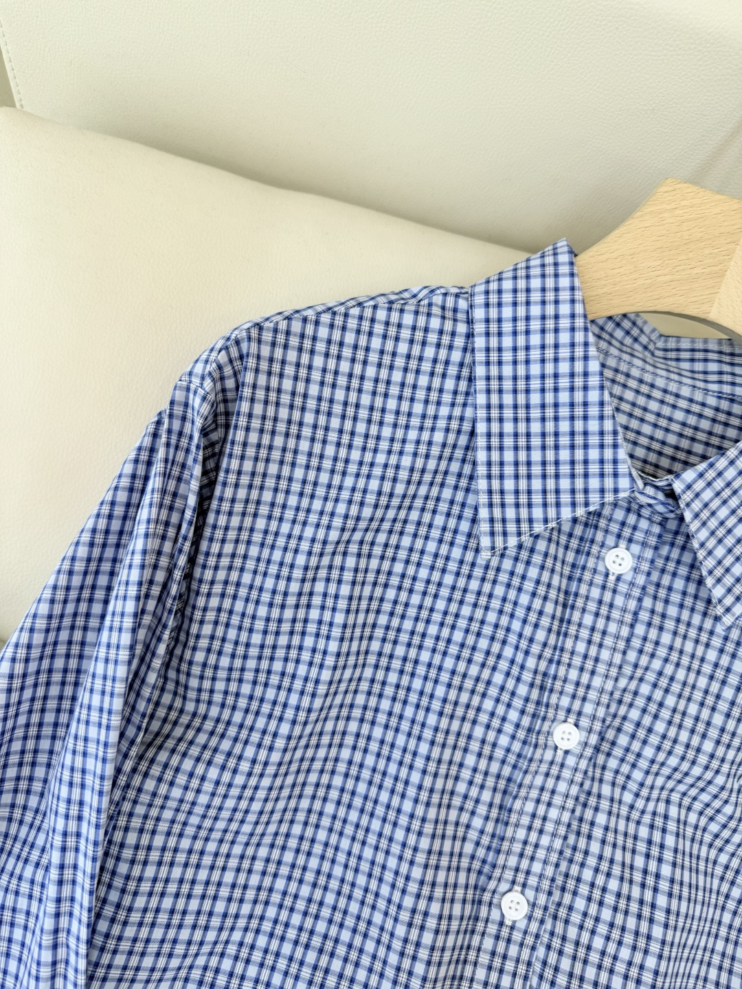 CY081#新款衬衫💕绣花 长款纯棉衬衫 白色 蓝色 SML