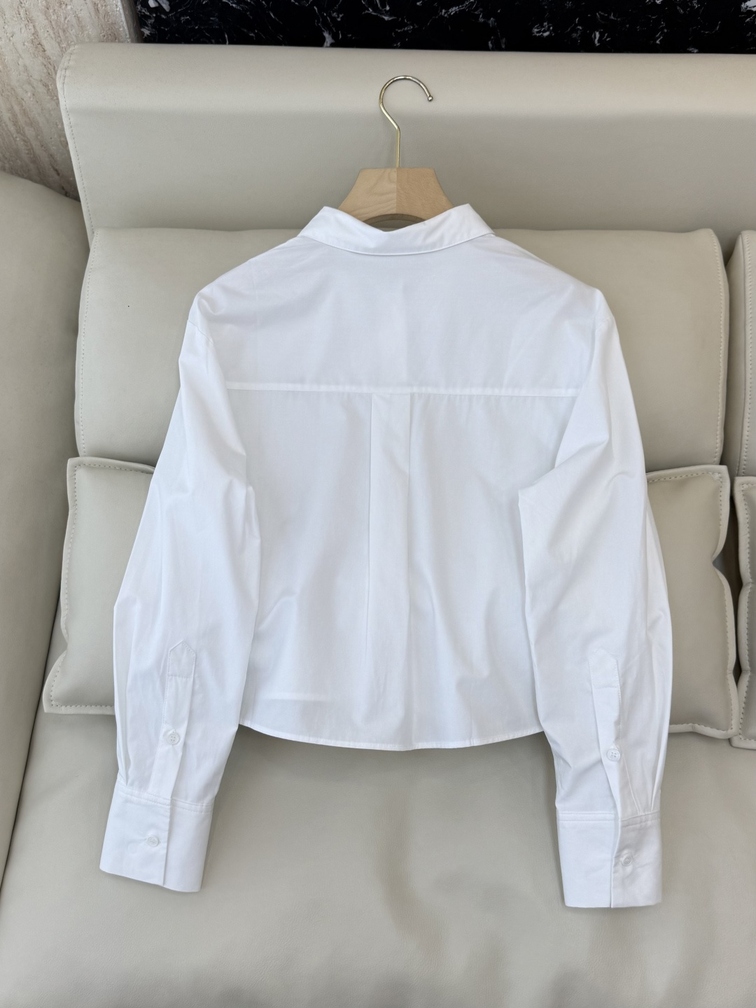 CY081#新款衬衫💕绣花 长款纯棉衬衫 白色 蓝色 SML